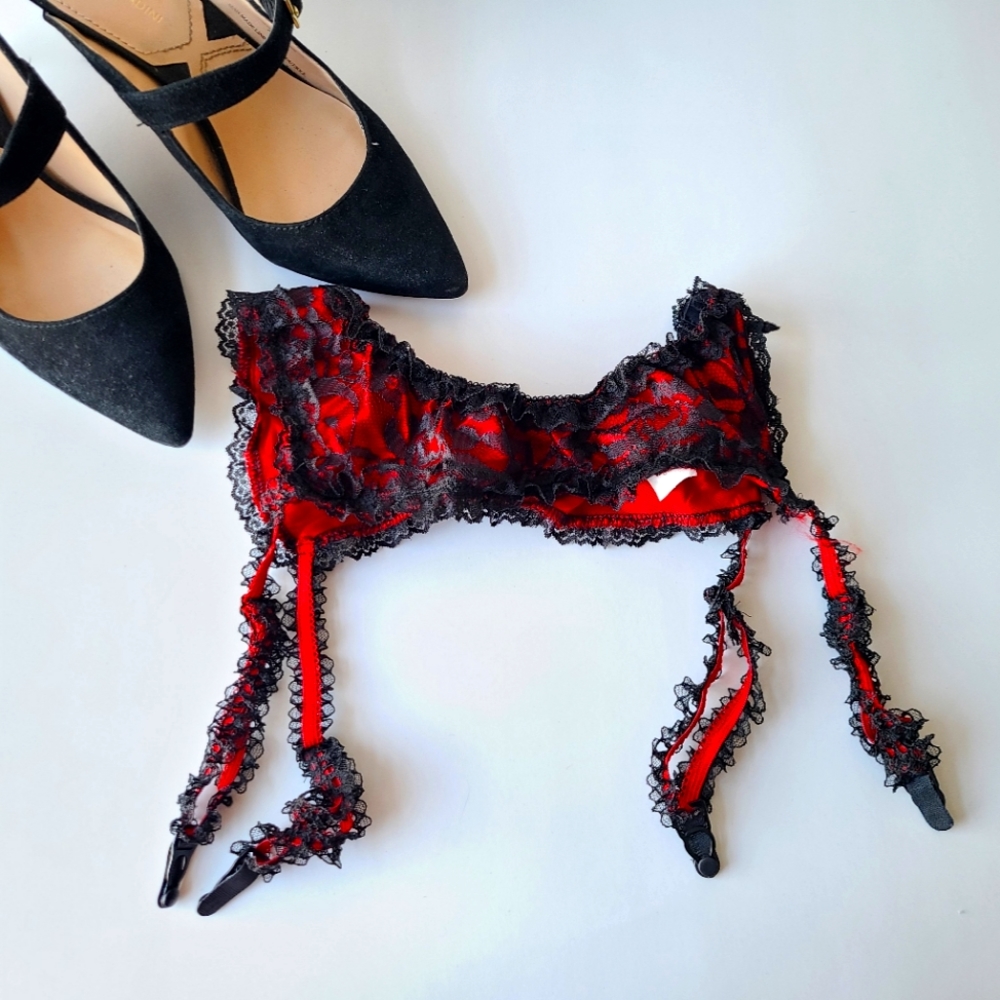 Red Lace Garter Belt